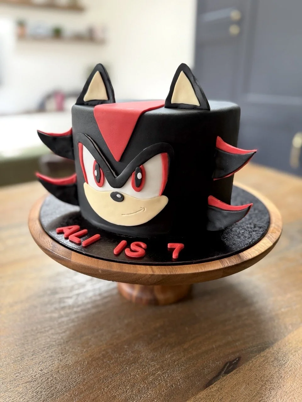 Shadow the Hedgehog bespoke gaming birthday cake Cambridge