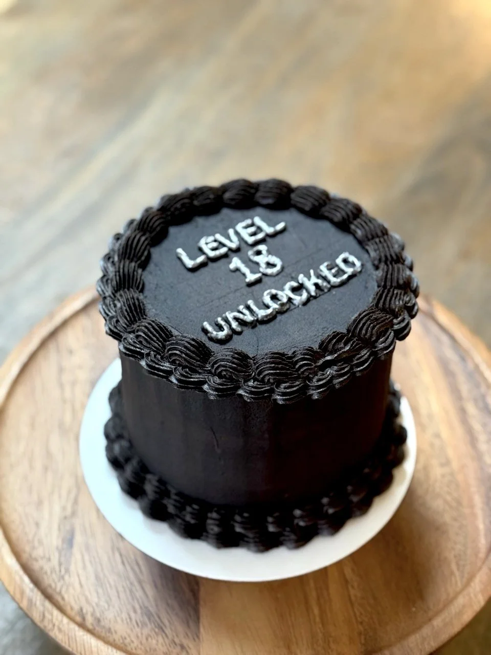 Level 18 Unlocked 18th birthday gamer celebration cake Cambridge